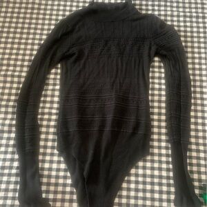 Black Knit Turtleneck Sweater